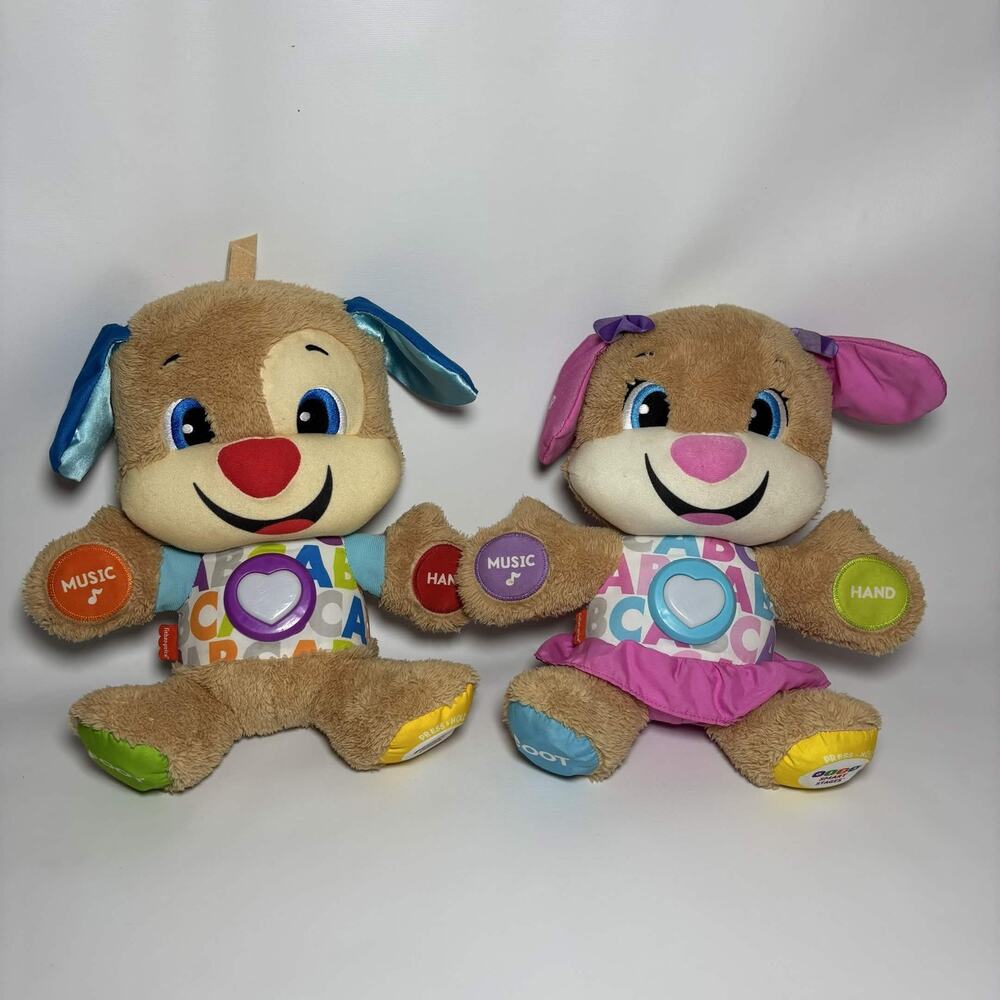 Fisher-Price Laugh & Learn Smart Stages Puppy Sis Plush Lot Works